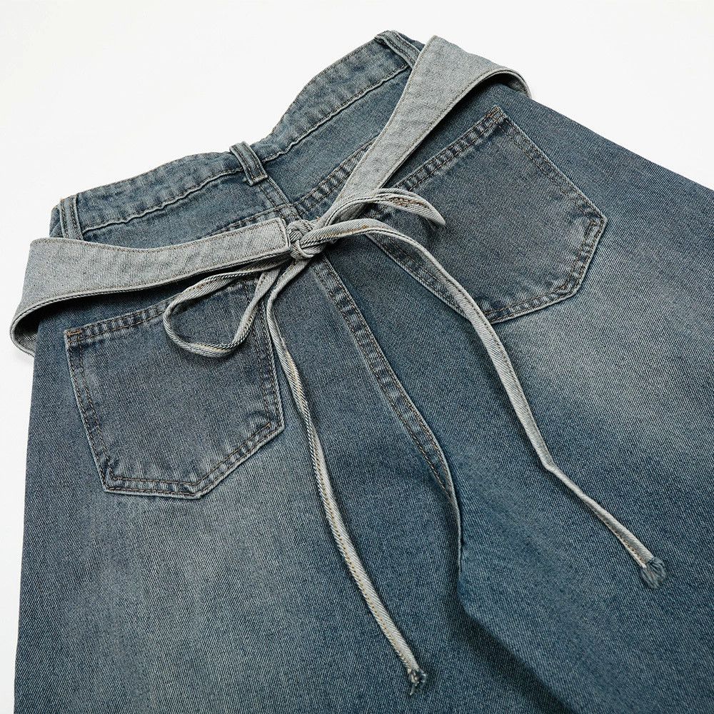 Vintage American retro embroidery men's loose scimitar jeans Size US 32 / EU 48 - 5 Thumbnail