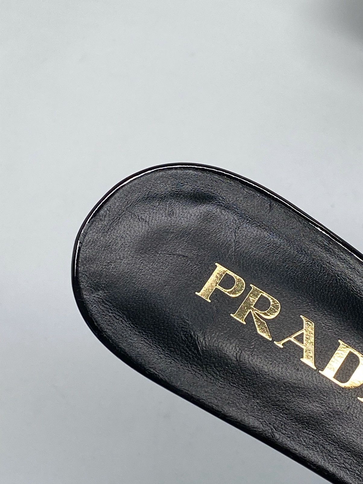 Prada Prada Patent leather Crystal embellished sandals size 38.5 Size US 8.5 / IT 38.5 - 8 Thumbnail