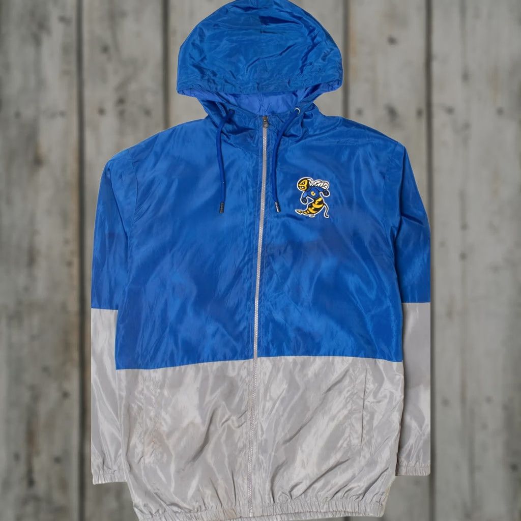 Vintage VINTAGE Hornets Lightweight Windbreaker Hoodie Large Blue & Yellow Jacket Size US L / EU 52-54 / 3 - 1 Thumbnail