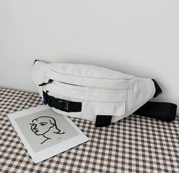 VIBE Waist Shoulder Bag Casual Canvas Harajuku Fanny Pack Size ONE SIZE - 5 Thumbnail