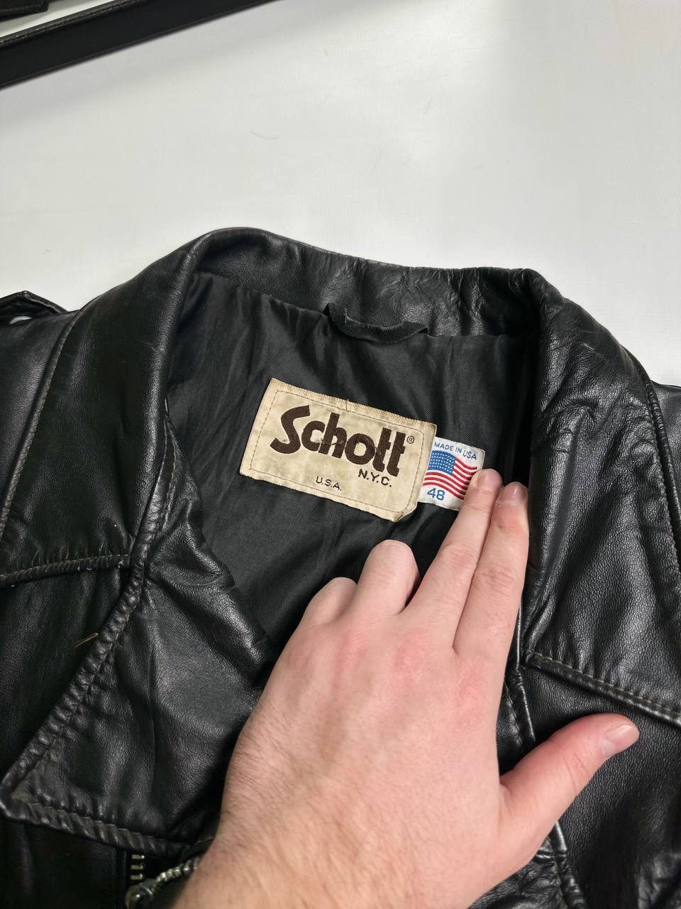 Schott 🔥Archive 90s Item Schott Perfecto 618 Fringe Leather Jacket🇱🇷 Size US M / EU 48-50 / 2 - 8 Thumbnail