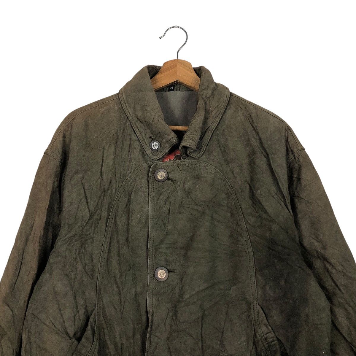 Japanese Brand 📌Vintage Work Leather Jacket Unbranded Issey Miyake Size US M / EU 48-50 / 2 - 4 Thumbnail