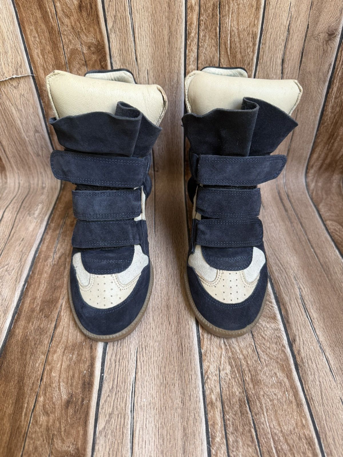 Isabel Marant × Isabel Marant Etoile × Vintage Suede bekett wedge sneakers Size US 6 / IT 36 - 3 Thumbnail