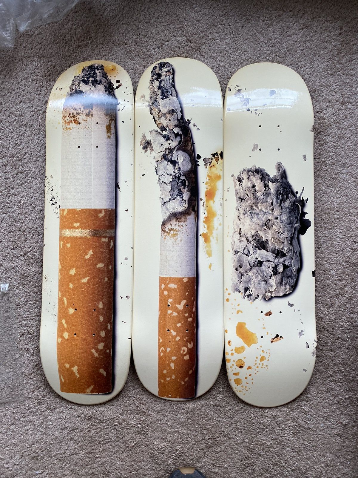 Supreme Supreme x Urs Fischer Cigarettes Skateboard Set | Grailed