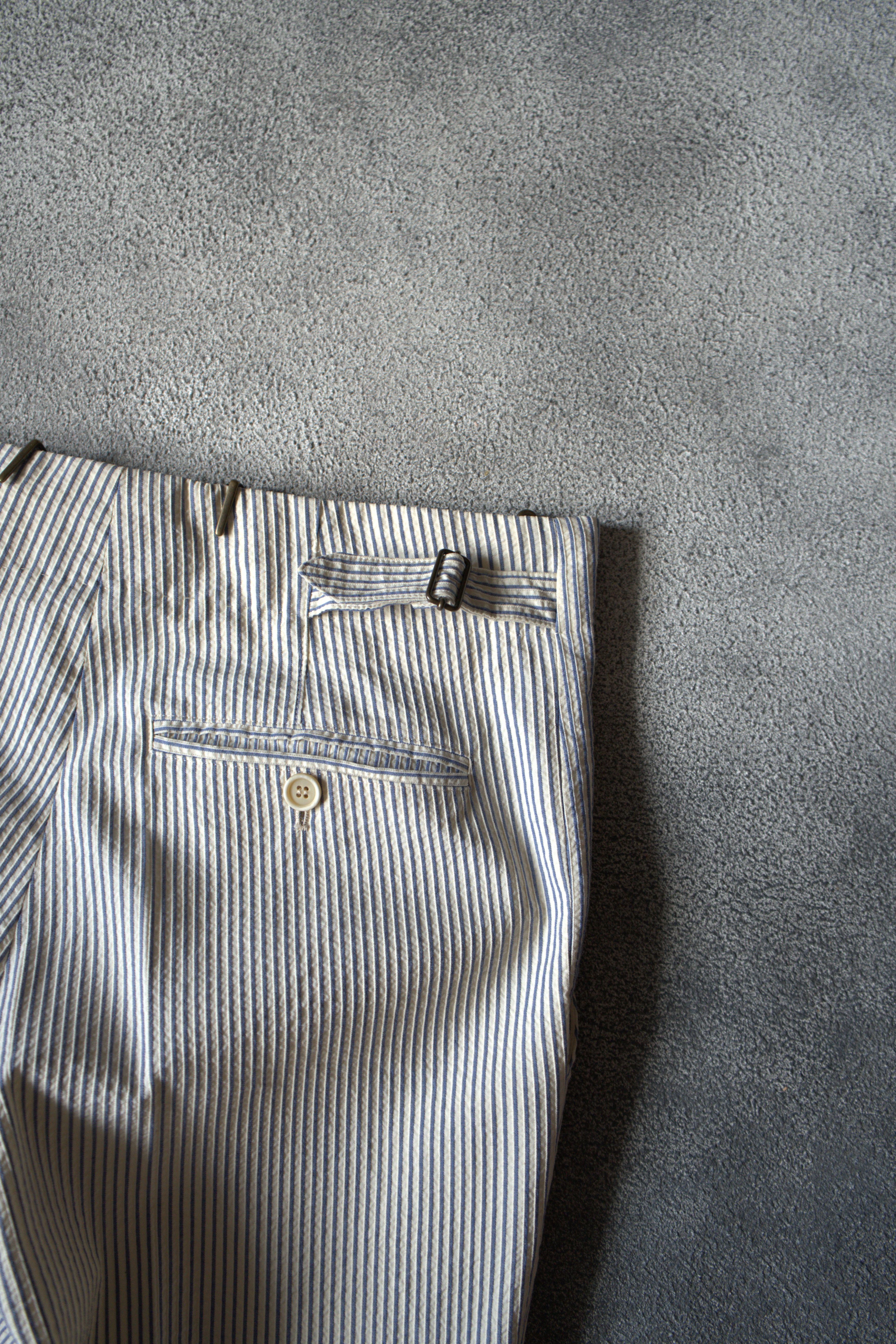 Alexander McQueen S/S 2006 Alexander McQueen RUNWAY Deconstructed Striped Suit Size 48R - 17 Thumbnail
