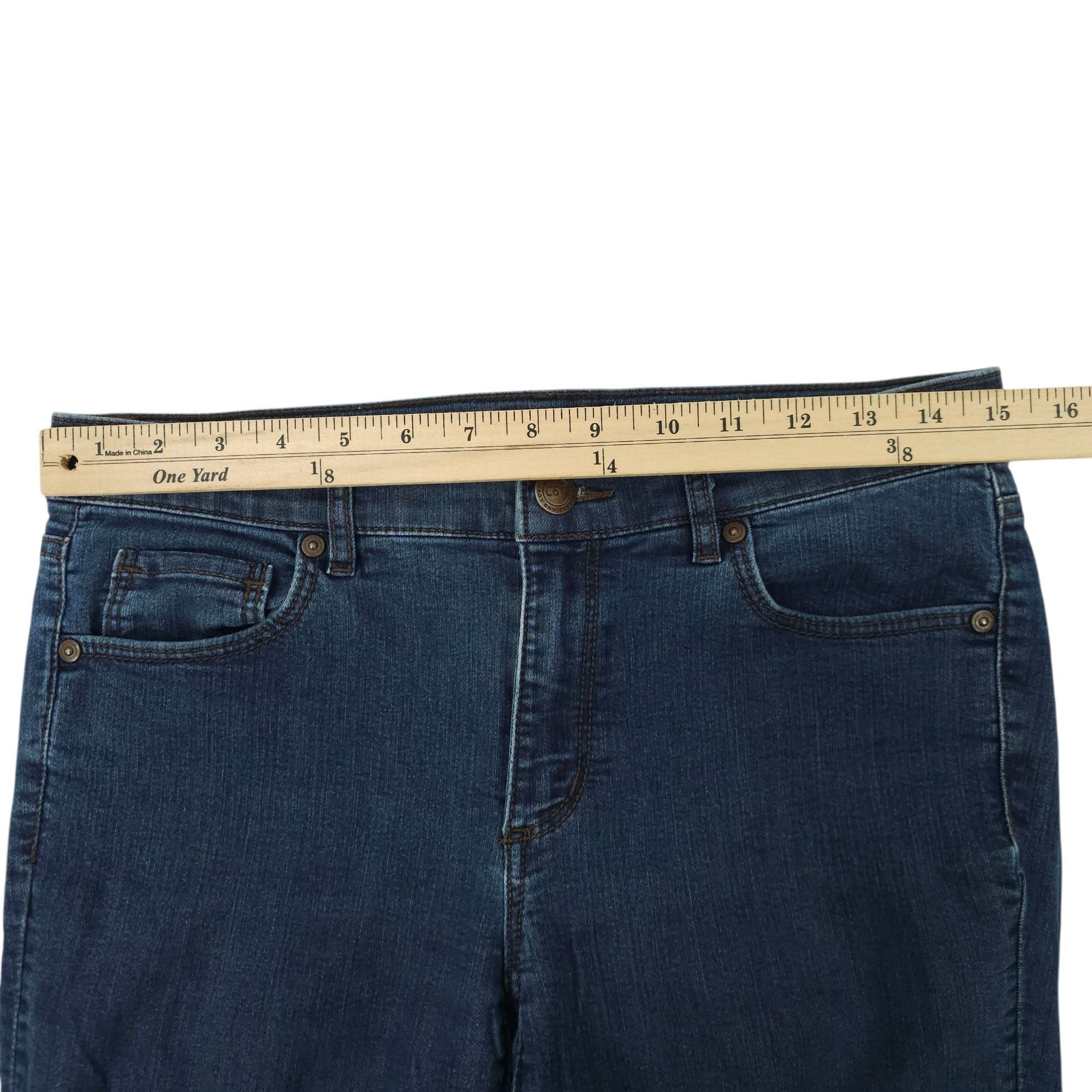 Loft Loft Modern Skinny Jeans Womens Size 28/6 Mid Rise Dark Wash Size 28" / US 6 / IT 42 - 3 Thumbnail