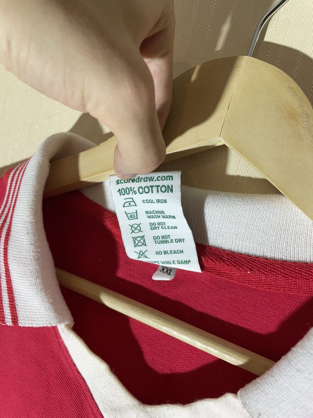 Vintage Manchester United score draw retro jersey 1977 Size US XXL / EU 58 / 5 - 7 Thumbnail