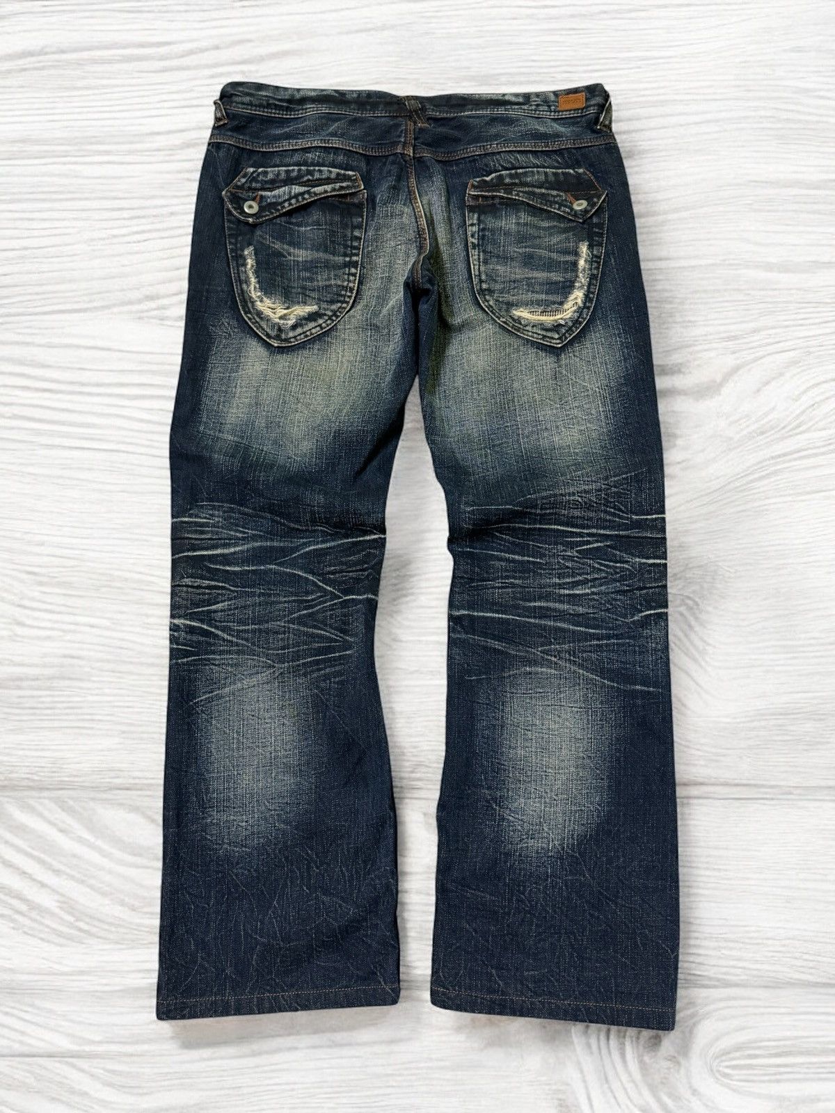 Hysteric Glamour NCFM Nicole Club for Men Distressed Washed Flare Y2K Style Size US 34 / EU 50 - 2 Thumbnail