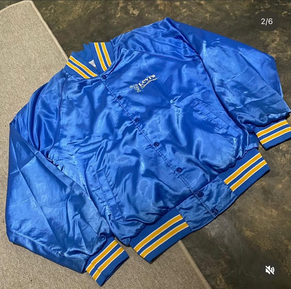 Levi's Vintage Clothing Vintage Levi’s Sportswear Satin Varsity Jacket Size US L / EU 52-54 / 3 - 3 Thumbnail