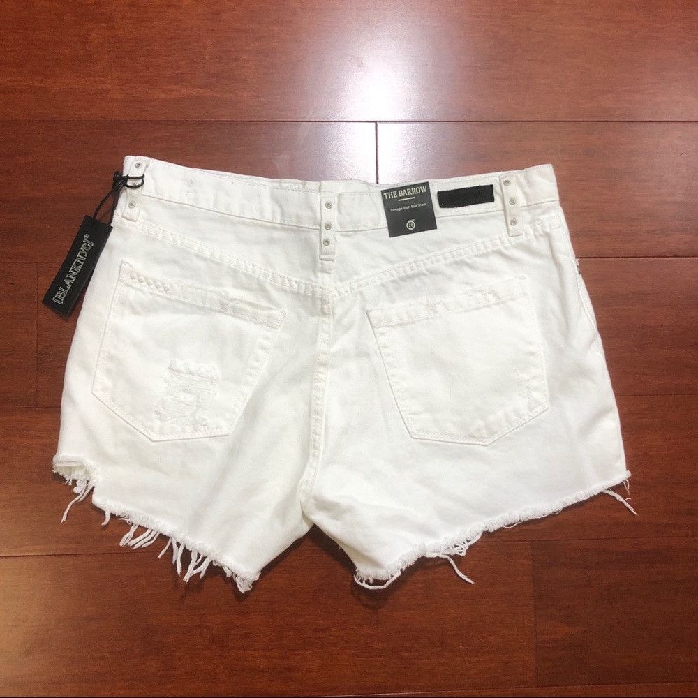 BLANKNYC Blank NYC White Distressed Ripped Shorts High Waisted Size 28" / US 6 / IT 42 - 5 Thumbnail