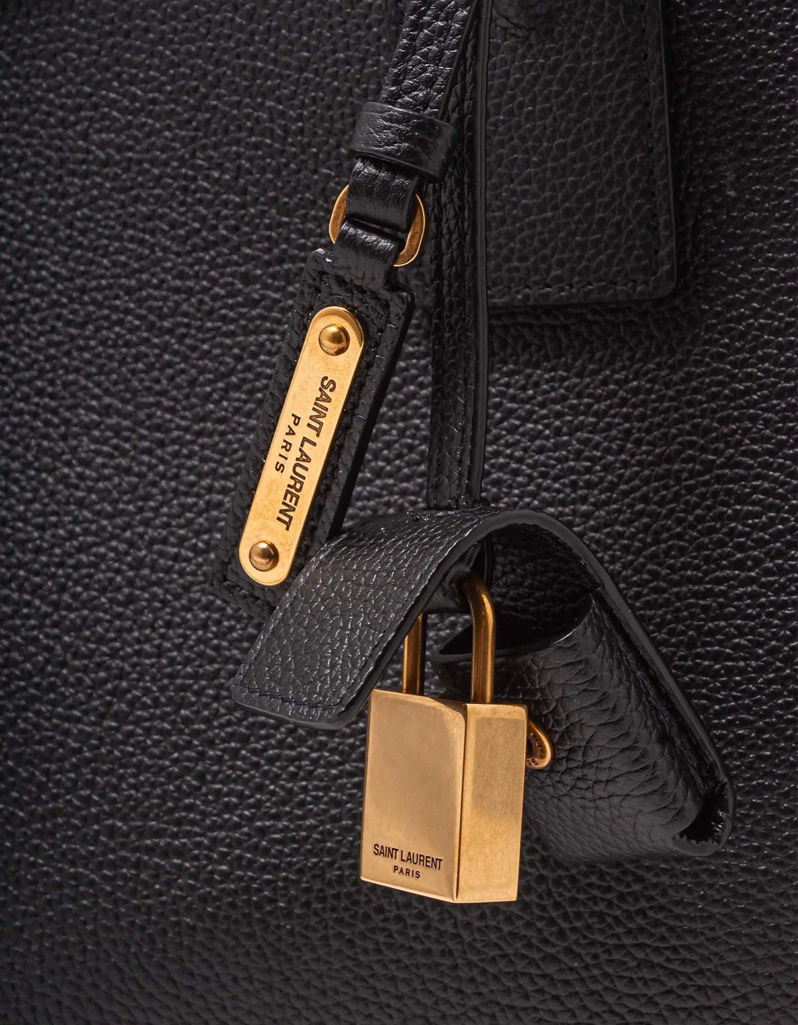 Saint Laurent Paris Saint Laurent Black Leather Thin Large Bag Size ONE SIZE - 6 Thumbnail