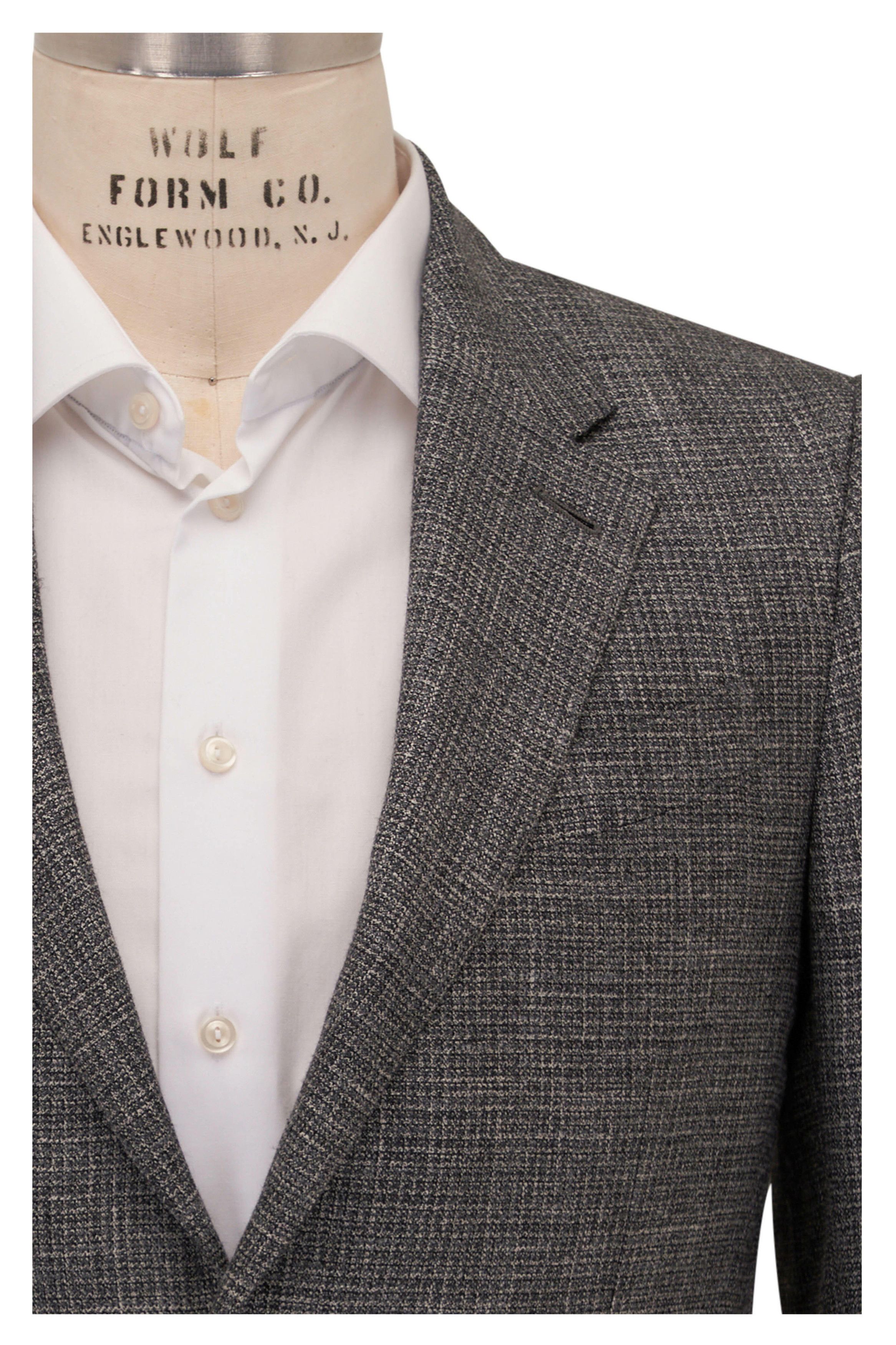 Z Zegna o1mtch0225 Mini Check Sportcoat in Grey Size US XXL / EU 58 / 5 - 2 Thumbnail