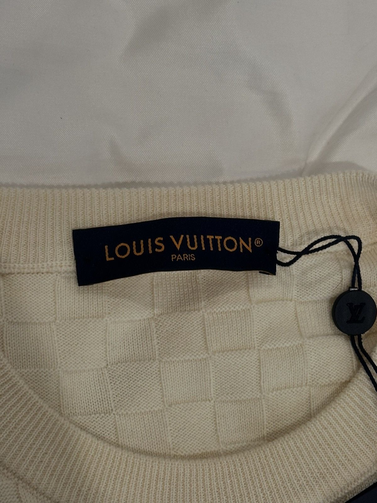 Louis Vuitton Louis Vuitton Damier Wool Long-Sleeved Crewneck Size US XL / EU 56 / 4 - 7 Thumbnail