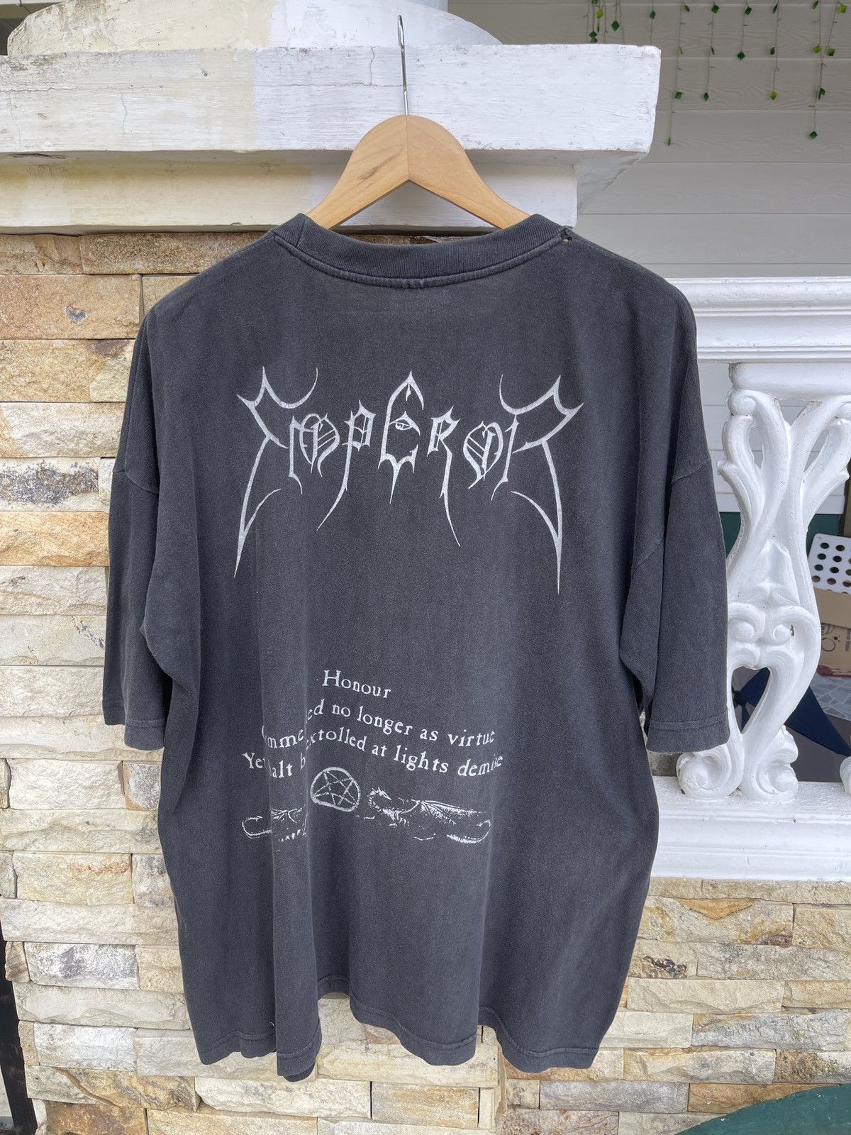 Band Tees SUN FADED🔥Vtg 90s Emperor Reverence Metal Band Tee Size US XL / EU 56 / 4 - 2 Thumbnail