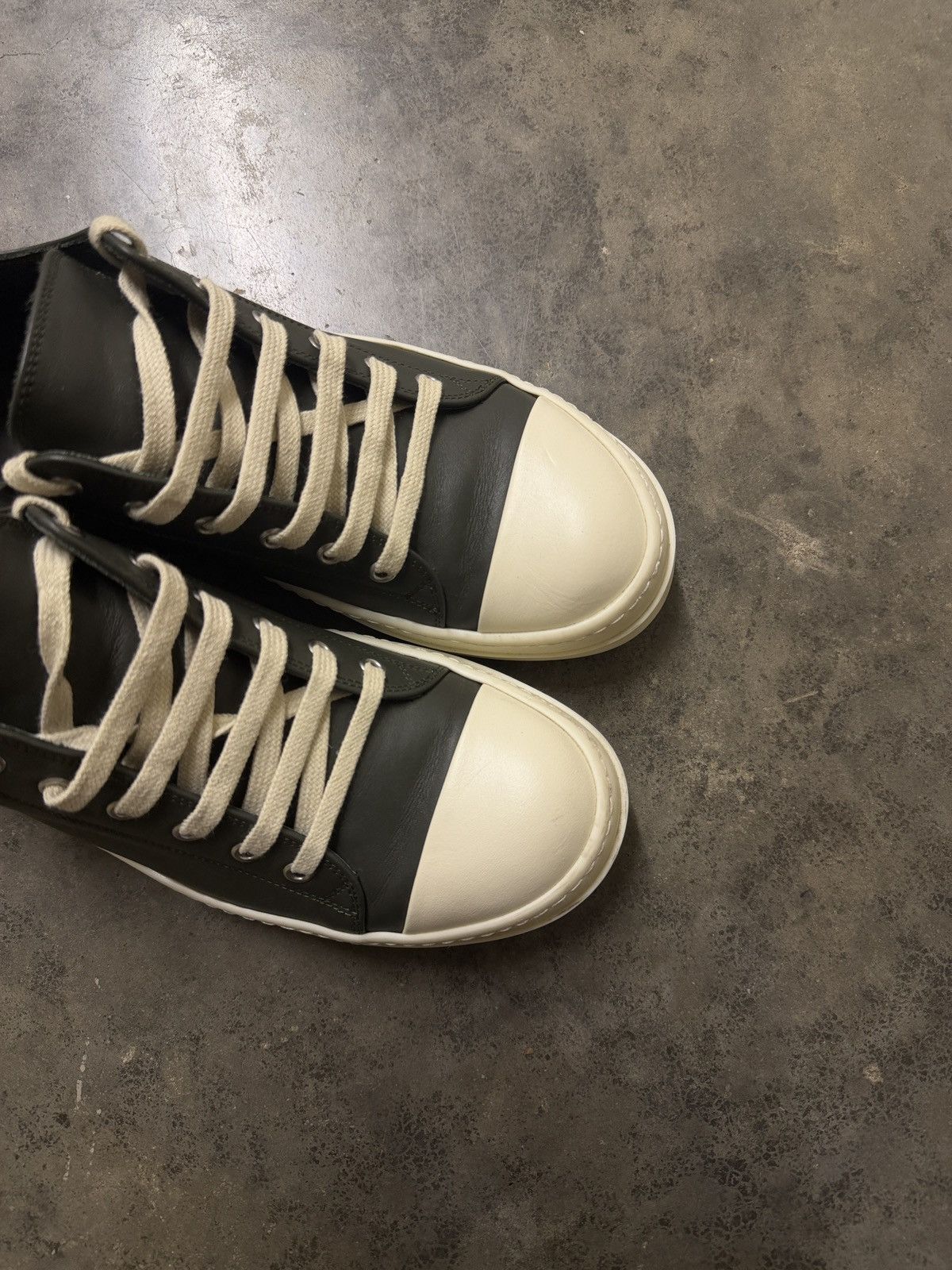 Rick Owens Rick Owens FW23 ‘Luxor’ Forest Leather Ramone Lows Size US 6 / EU 39 - 3 Thumbnail