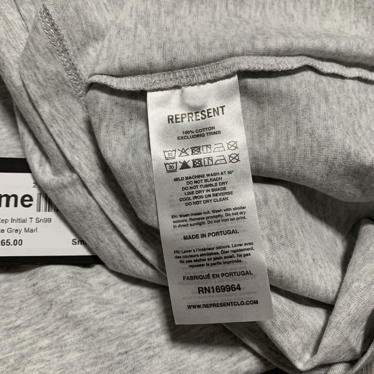 Represent Clo. Represent Small Initial Marl Ice Grey Tee Regular Fit Size US S / EU 44-46 / 1 - 9 Thumbnail
