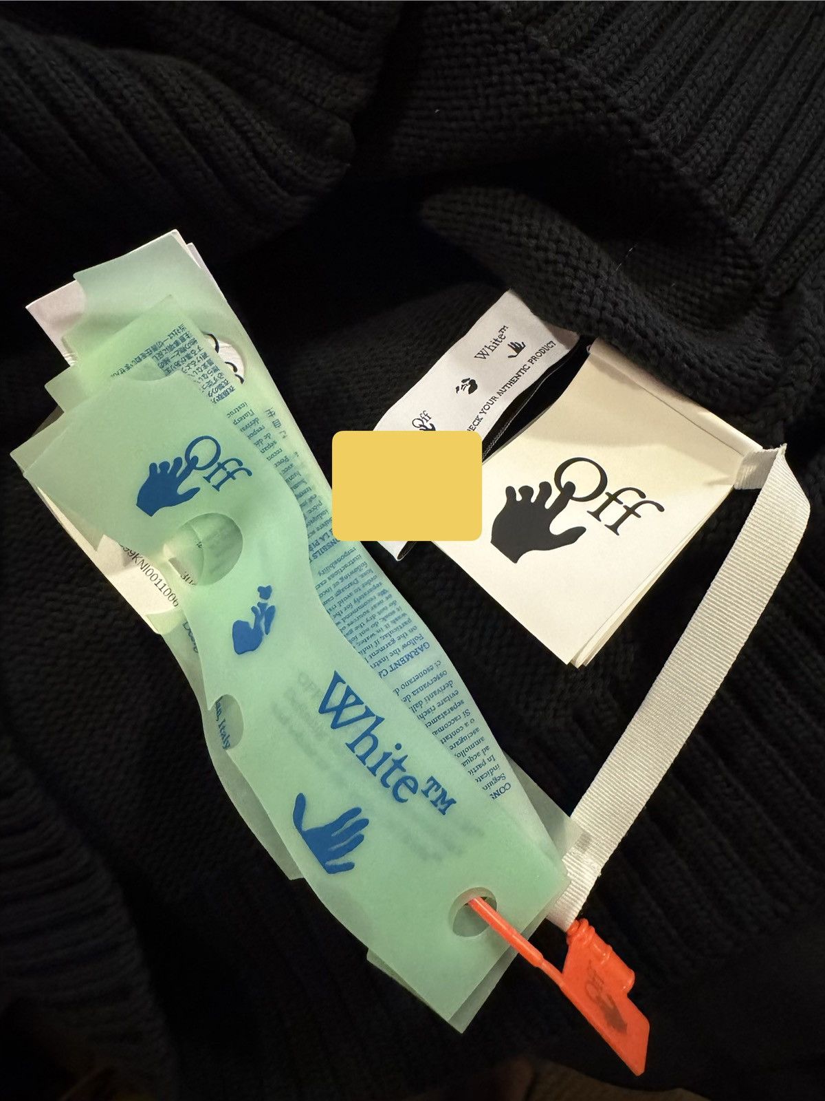 Off-White OFF-WHITE Men’s Diagonal Knit Zip Black Hoodie BMWT Size XL Size US XL / EU 56 / 4 - 12 Thumbnail