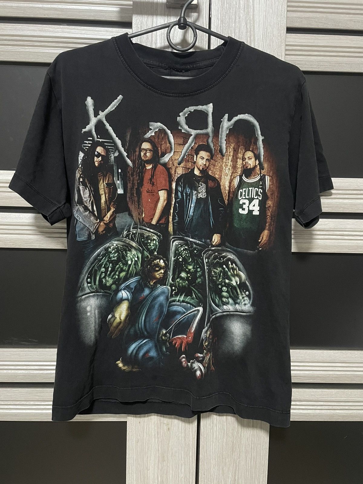 Band Tees Vintage 00s Korn Parental Advisory Rare Band Tee Nu Metal Size US M / EU 48-50 / 2 - 1 Thumbnail