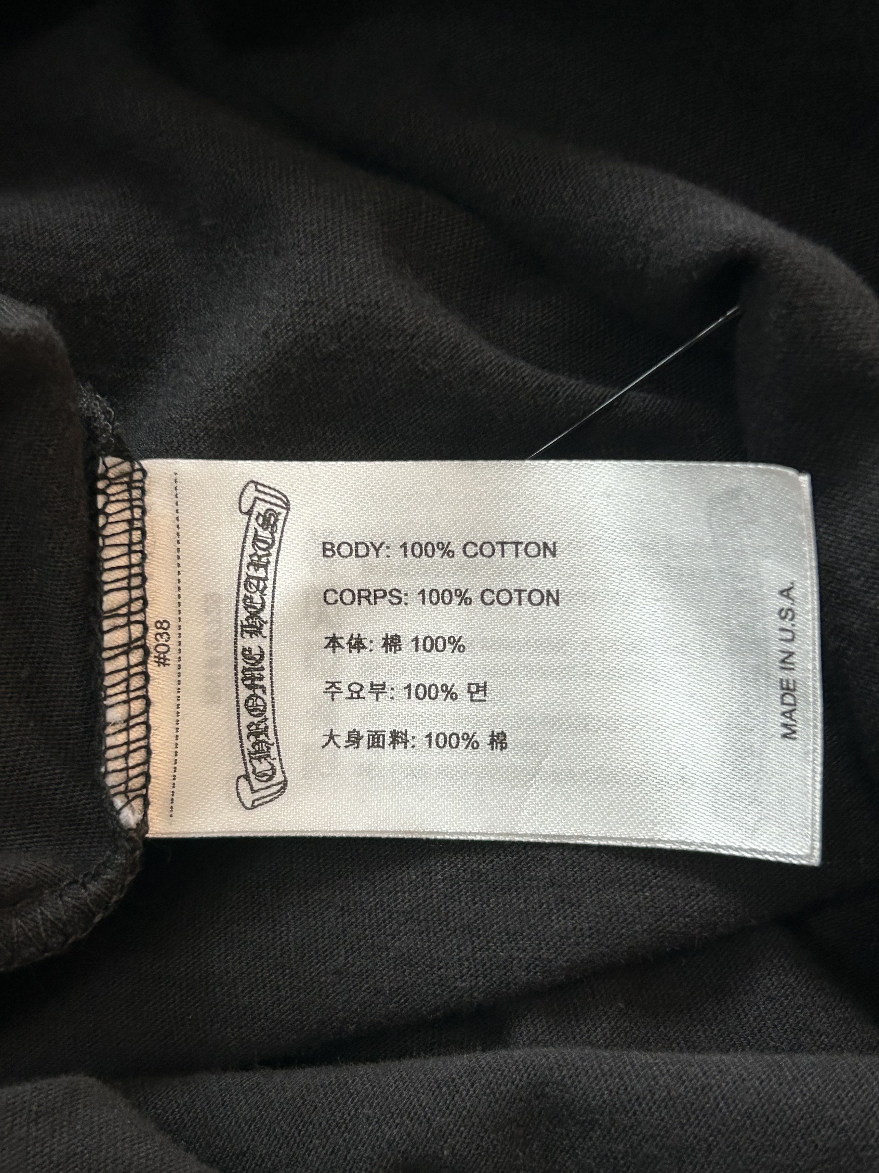 Chrome Hearts Chrome Hearts Black & White Neck Logo Longsleeve T-Shirt Size US L / EU 52-54 / 3 - 4 Thumbnail