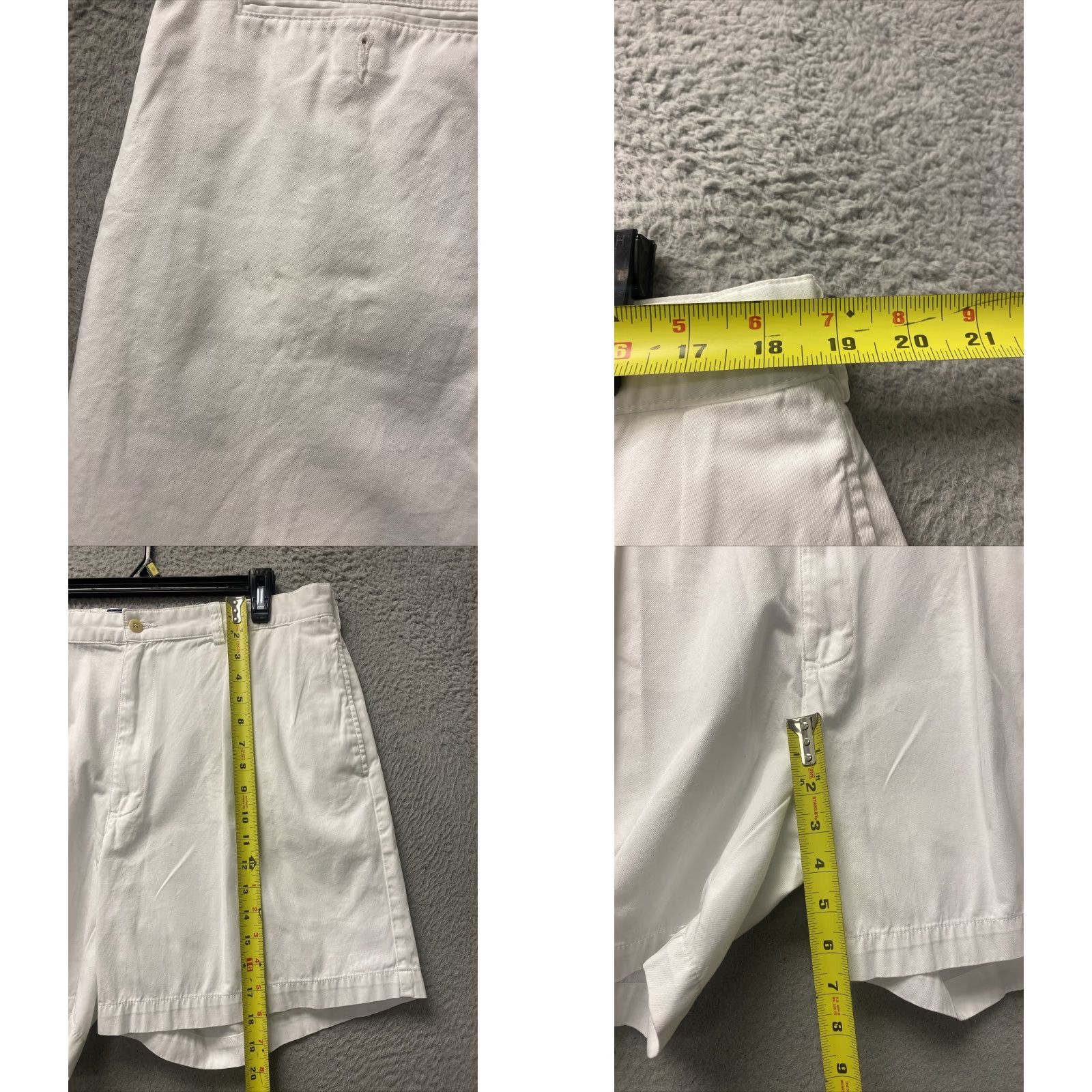 Polo Ralph Lauren VINTAGE Polo Ralph Lauren Shorts Men 38 White Cotton Twill Pleated Front Casual Chino Relaxed Fit Size US M / EU 48-50 / 2 - 8 Thumbnail
