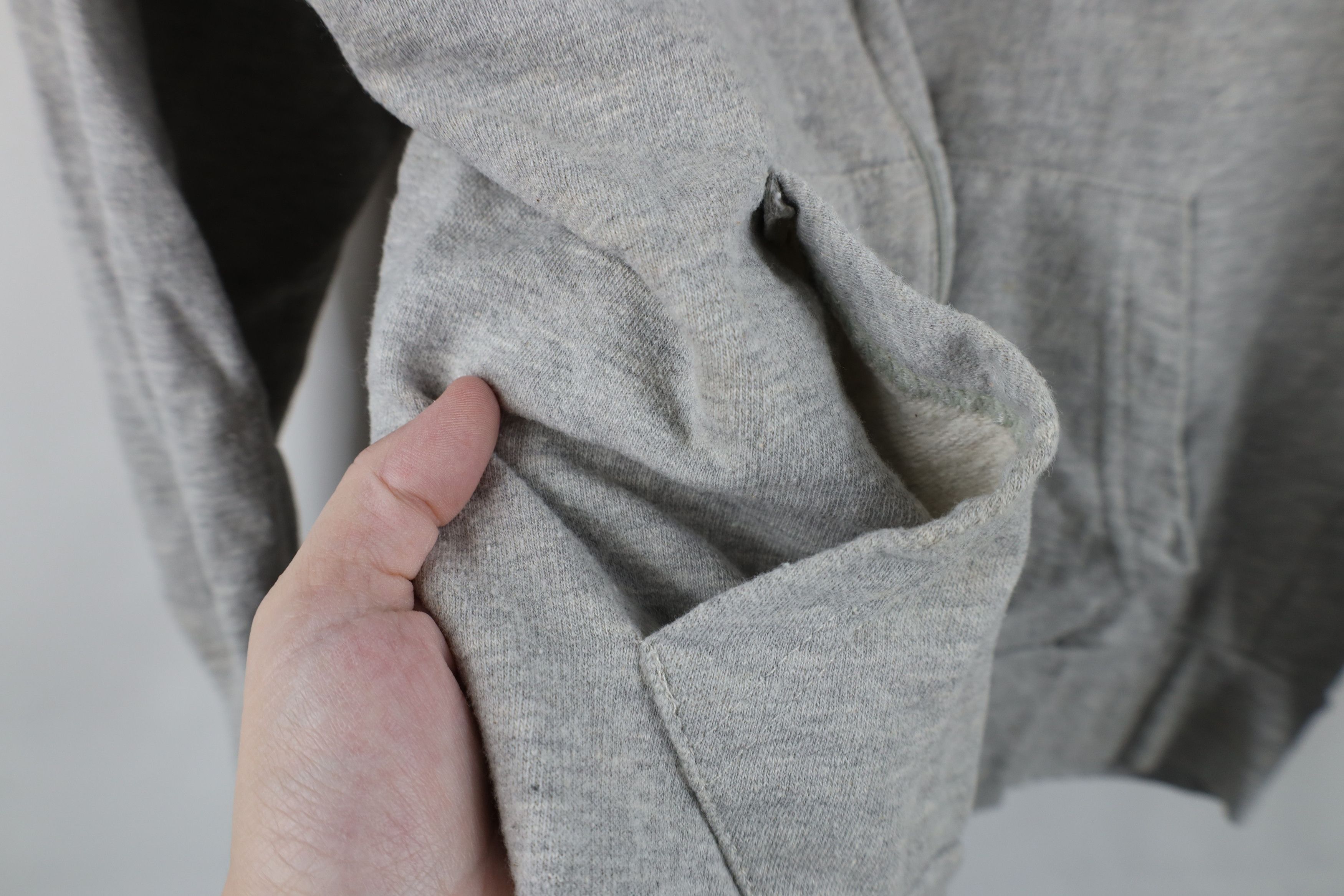 Vintage Vintage 90s Streetwear Blank Full Zip Hoodie Sweatshirt Size L / US 10 / IT 46 - 8 Thumbnail