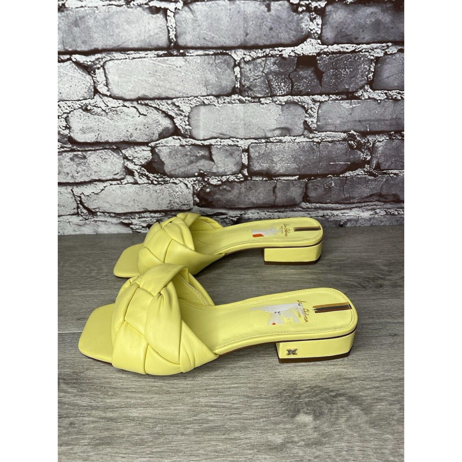 Sam Edelman Sam Edelman Dawson Yellow Knot Leather Slides Heel Sandals W Size US 10 / IT 40 - 1 Thumbnail