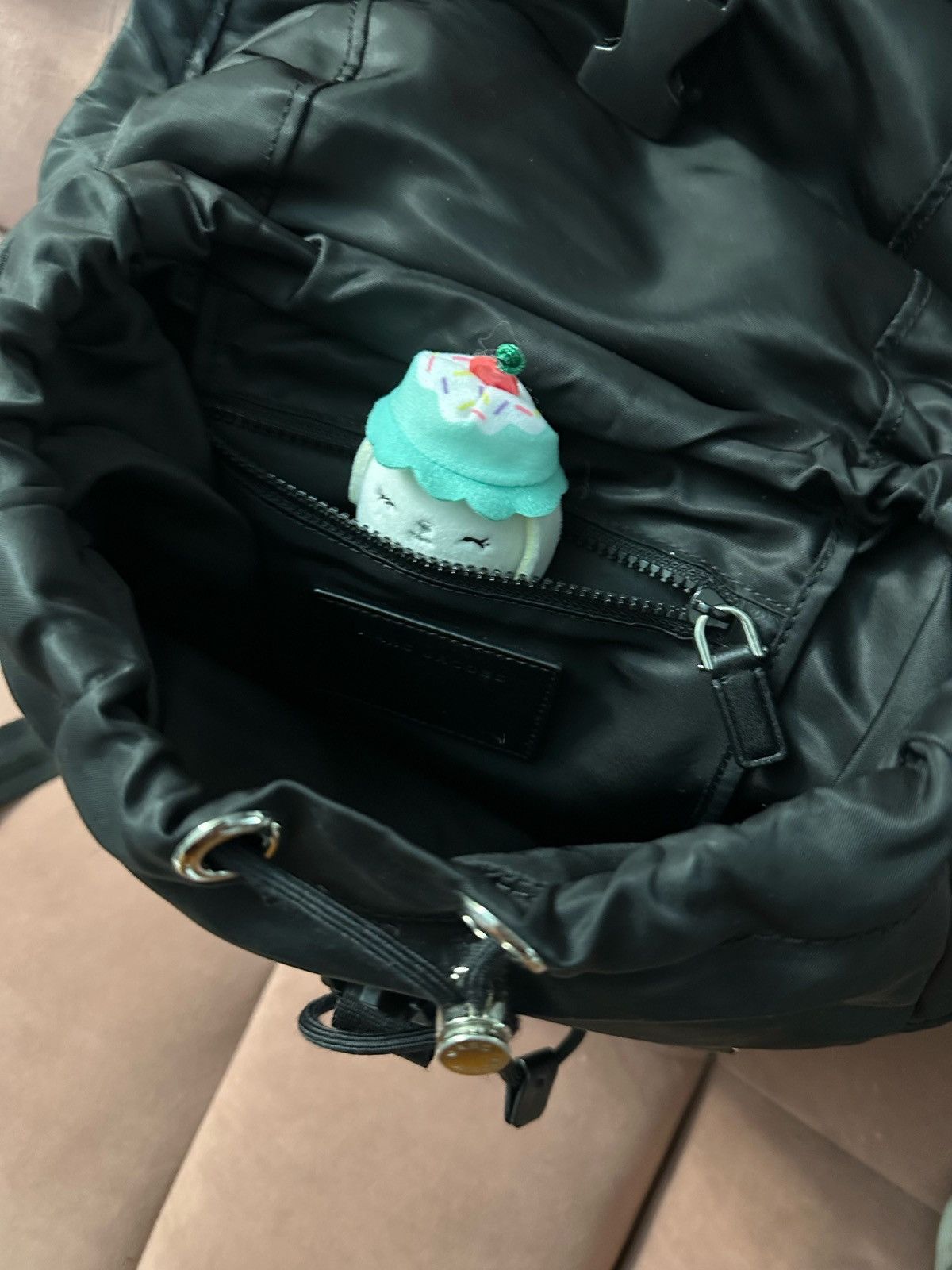Marc Jacobs Marc Jacobs Mallorca Backpack Black Nylon Leather Size ONE SIZE - 3 Thumbnail