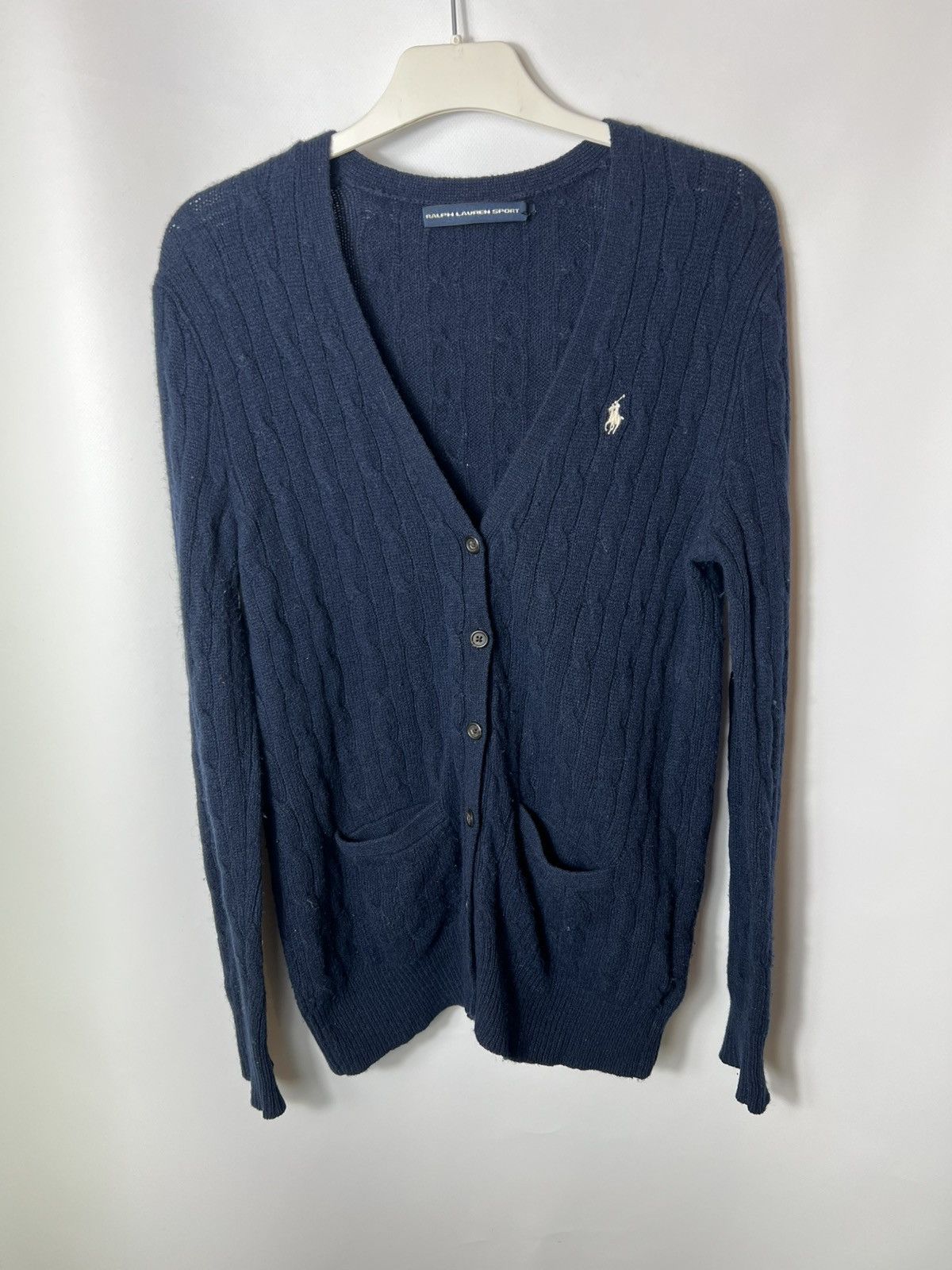 Polo Ralph Lauren Vintage streetwear Polo Ralph Lauren Cable Knit Cardigan Size L / US 10 / IT 46 - 1 Thumbnail