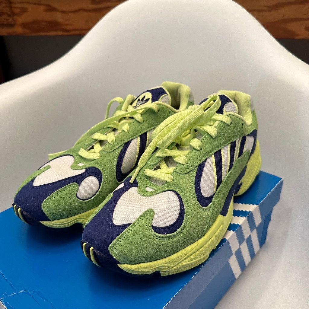 Adidas Yung 1 Solar Green and Navy Sneakers Footwear