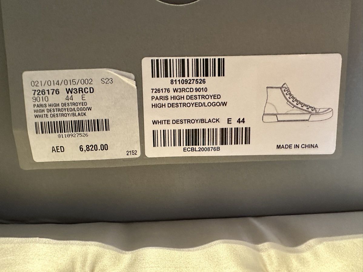 Balenciaga 1/100 Limited Edition Destroyed Paris Hightop Size US 11 / EU 44 - 12 Preview
