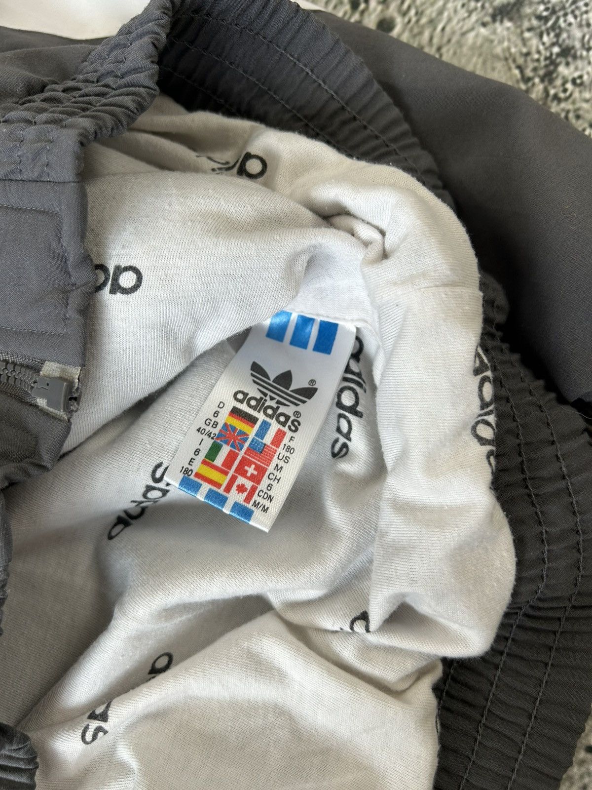Adidas Adidas track suit vintage grey nylon track pants drill Size US M / EU 48-50 / 2 - 8 Thumbnail