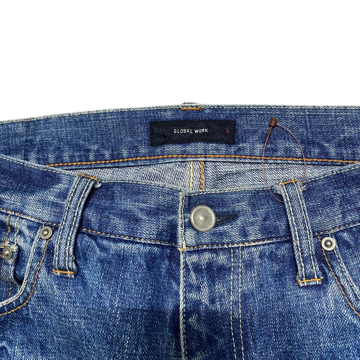 Japanese Brand GLOBAL WALK Distressed Denim Selvedge Jeans Size US 33 - 6 Thumbnail