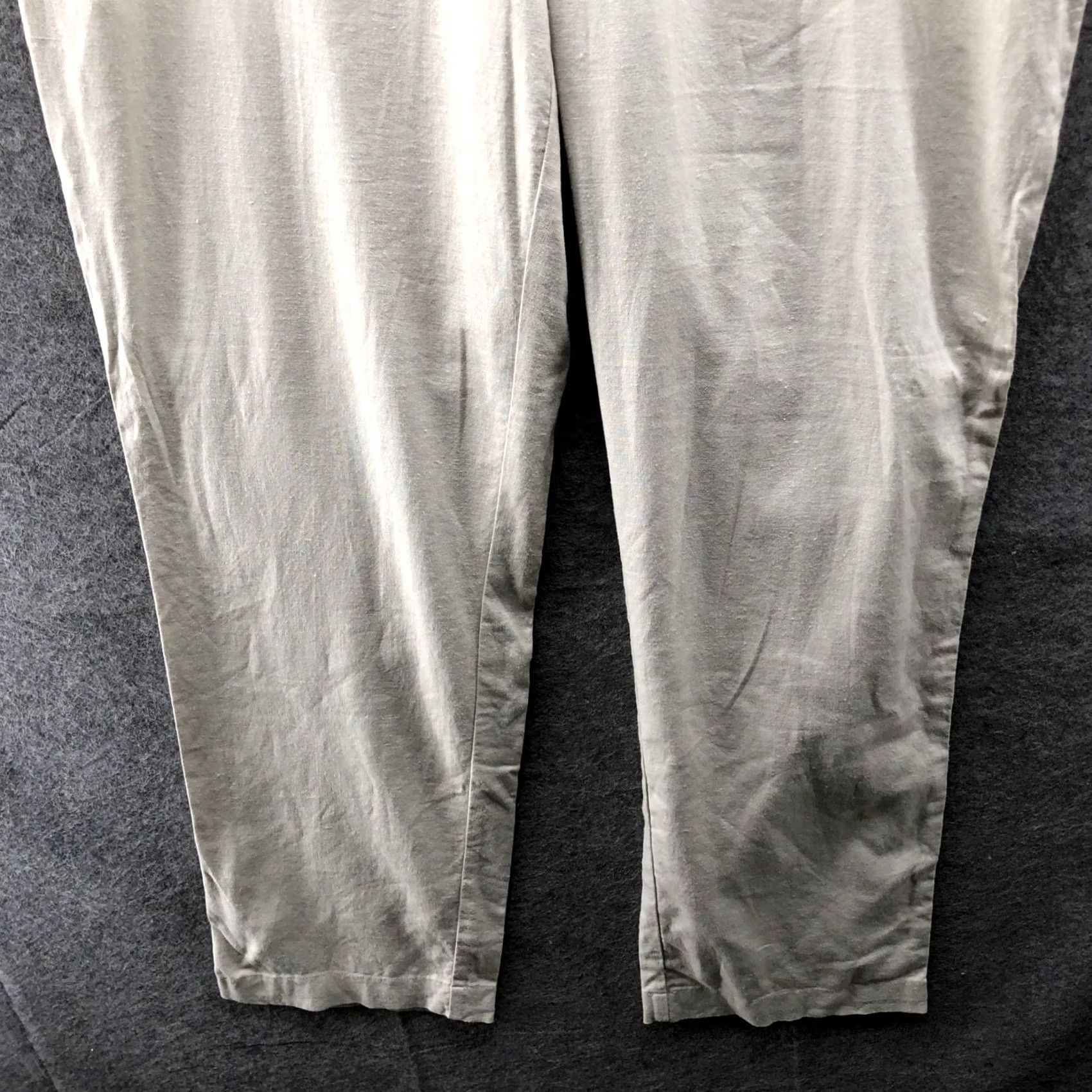 Vintage Havanera Pants Mens XL Beige Cotton Linen Straight Leg Drawstring Resort Size US 36 / EU 52 - 7 Thumbnail