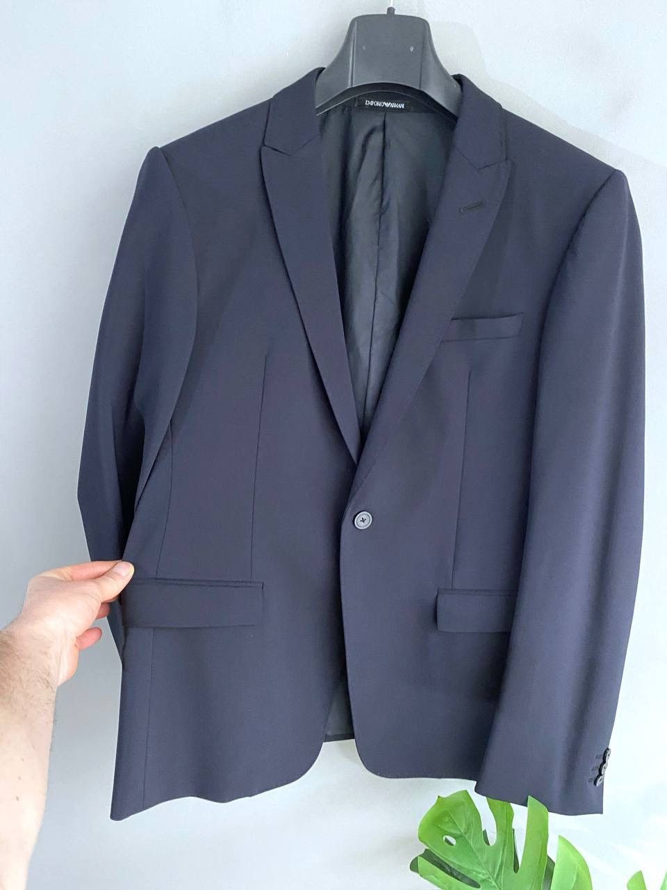 Emporio Armani Emporio Armani Navy Virgin Wool Slim Fit Men's Suit Size 48 Size 48S - 5 Thumbnail