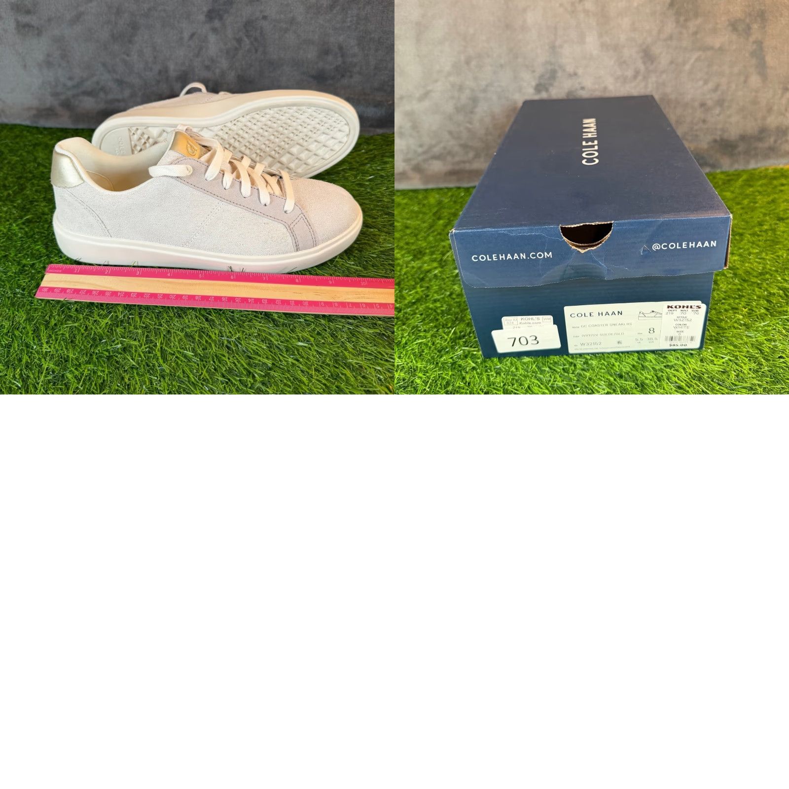 Cole Haan VINTAGE Cole Haan GC Coaster Sneakers Ivory Suede Gold Women's Size 8 W32152 NEW Size US 6 / IT 36 - 9 Thumbnail