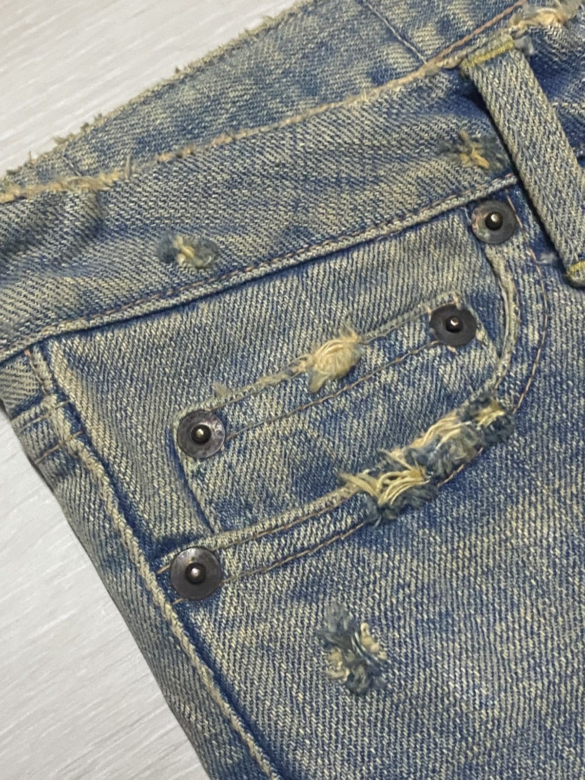 MOUSSY Vintage 2002 Moussy Mud Wash Distressed Bootcut Flare Jeans Size US 32 / EU 48 - 11 Thumbnail