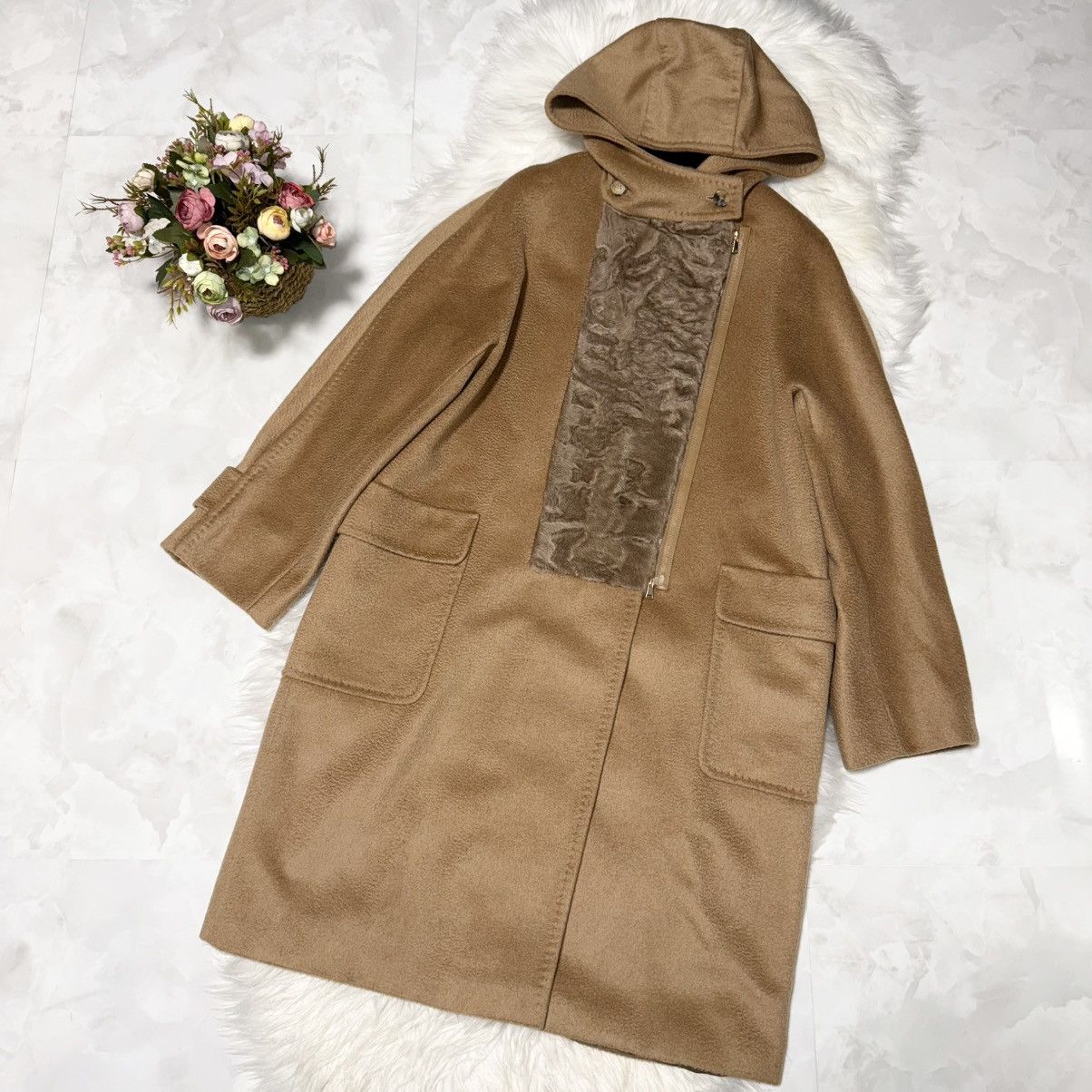 Max Mara Genuine Max Mara astrakhan fur trim hooded leather coat 42 Size M / US 6-8 / IT 42-44 - 6 Thumbnail