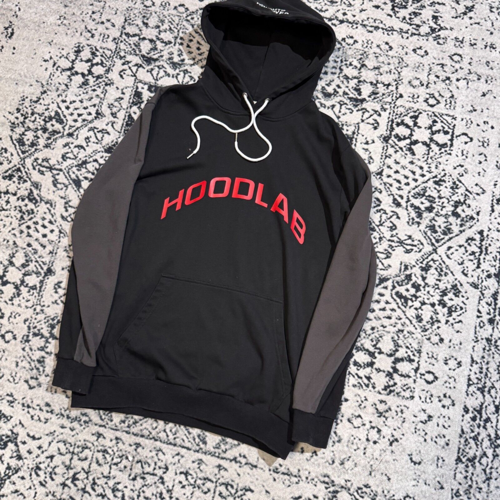 Vintage Vintage Hoodlab Unisex Gray Black Cotton Hoodie Size XL Size US XL / EU 56 / 4 - 2 Thumbnail