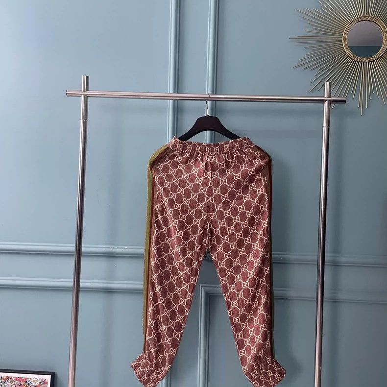 Gucci Gucci Size XS Mulberry silk full logo old flower trousers Size US 30 / EU 46 - 2 Thumbnail