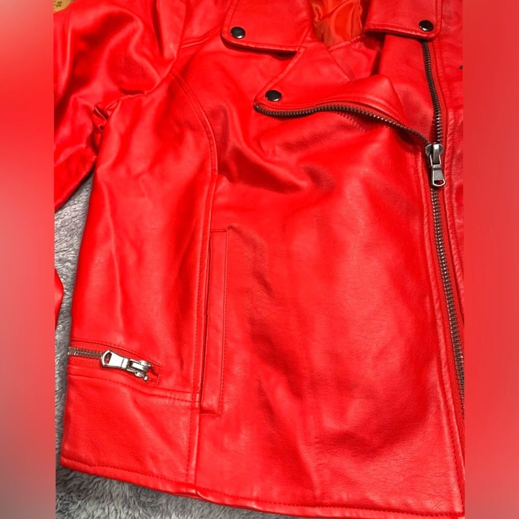 Vintage Riverdale Cherry Faux Leather Moto Jacket Women L Red Serpents South Side Large Size L / US 10 / IT 46 - 3 Thumbnail