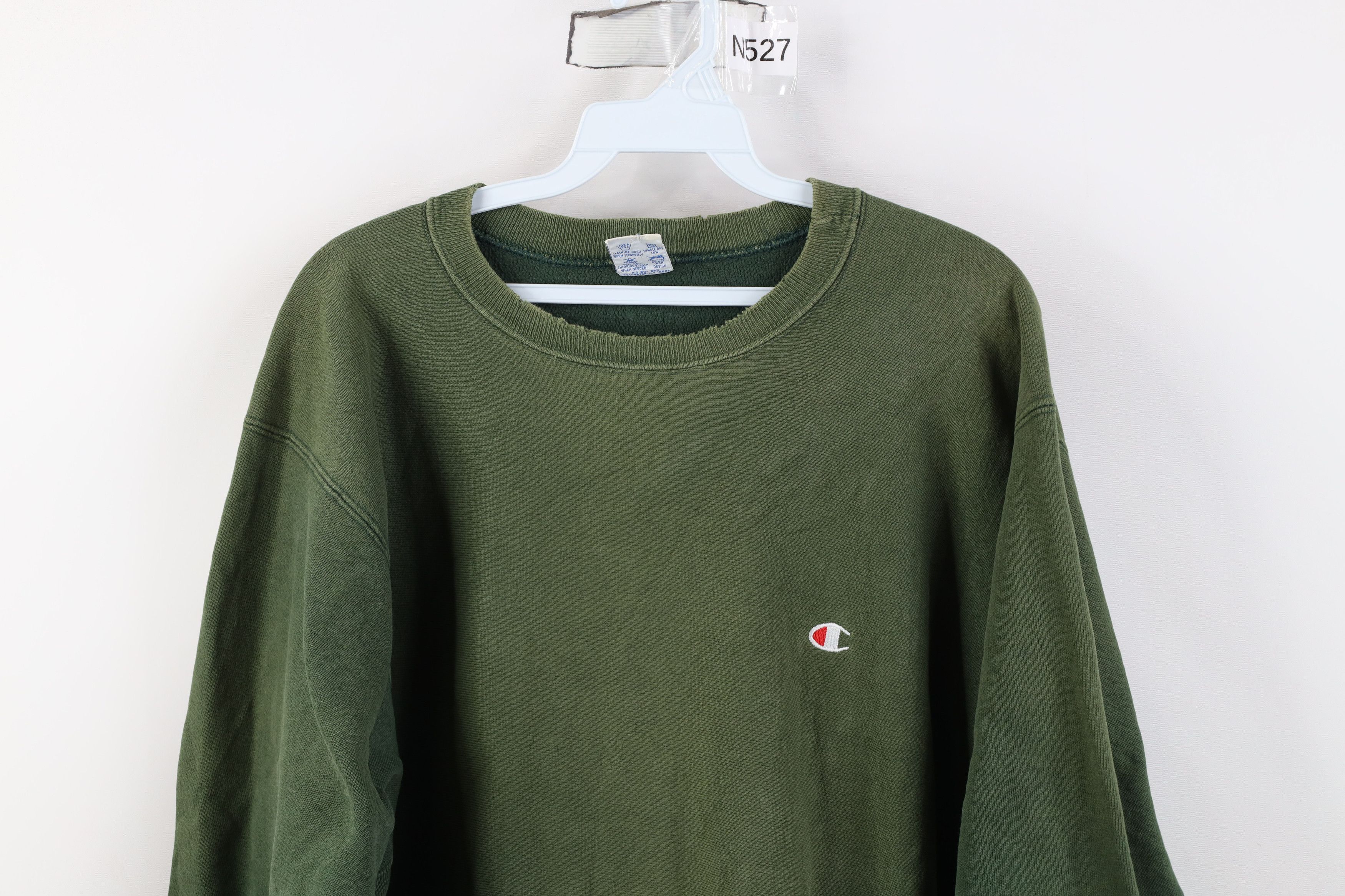 Champion Vintage 80s 90s Champion Reverse Weave Sweatshirt Green USA Size US XXL / EU 58 / 5 - 2 Thumbnail