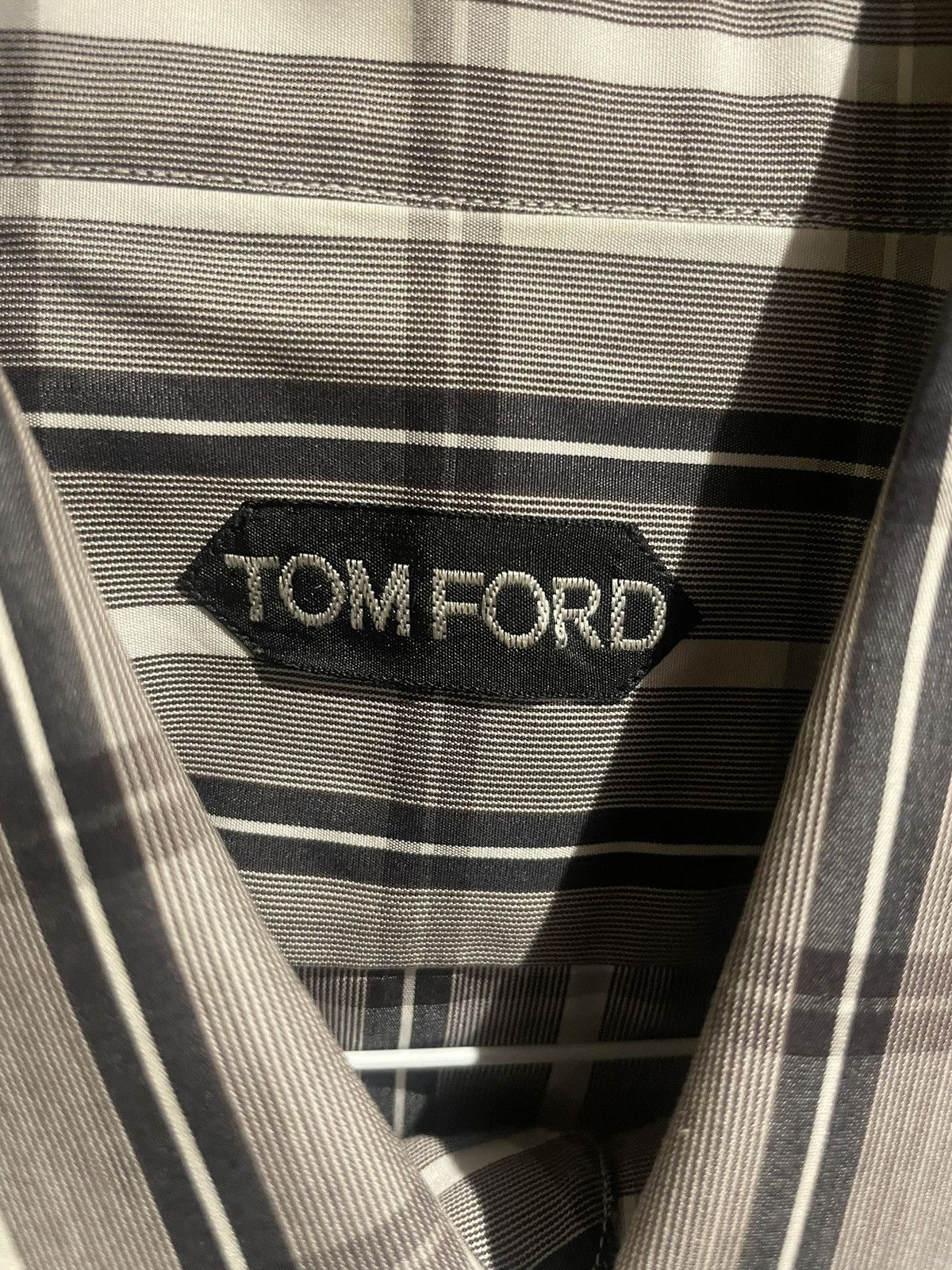Tom Ford Grey Tom Ford Plaid Shirt Size US XL / EU 56 / 4 - 2 Thumbnail