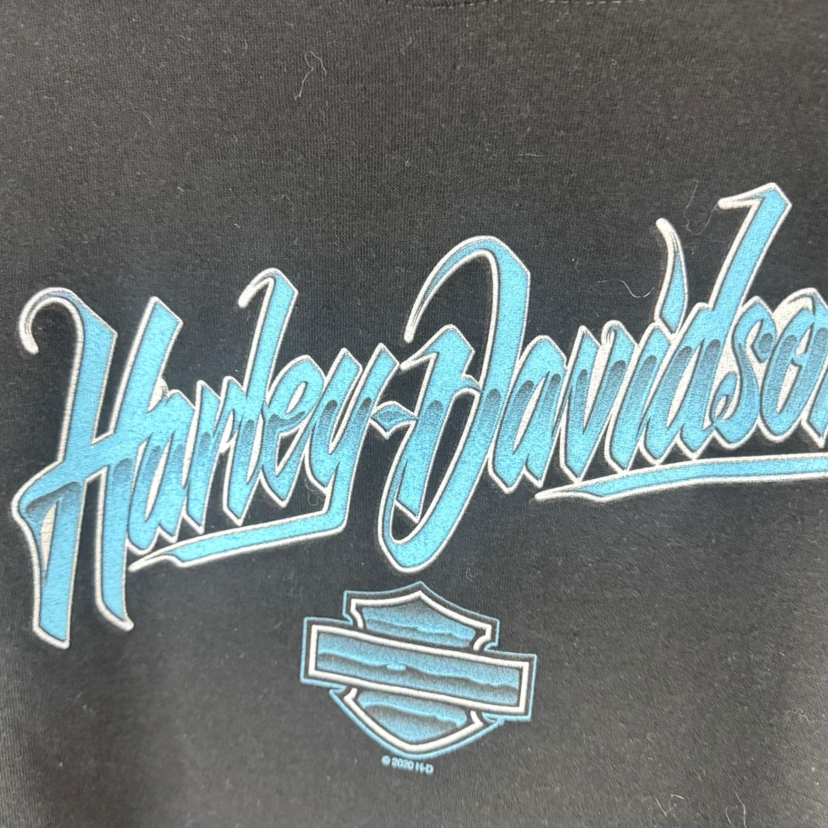 Harley Davidson Harley-Davidson Hoodie Womens Large Black Pullover Fleece Tunic Rommel Annapolis Front Graphic Logo Back Nautical Anchor Crab Size L / US 10 / IT 46 - 7 Thumbnail