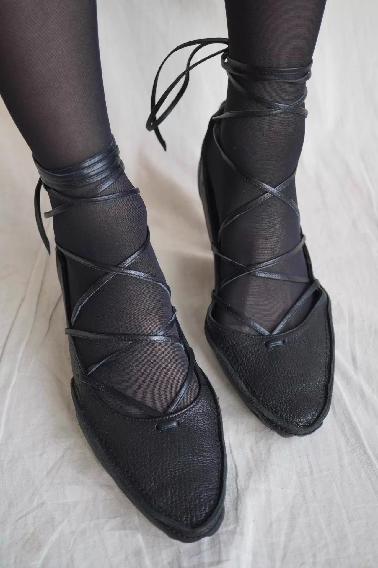 Y's Y's 2000s Structured Strappy Flats 36-36.5 Size US 5.5 / IT 35.5 - 4 Thumbnail