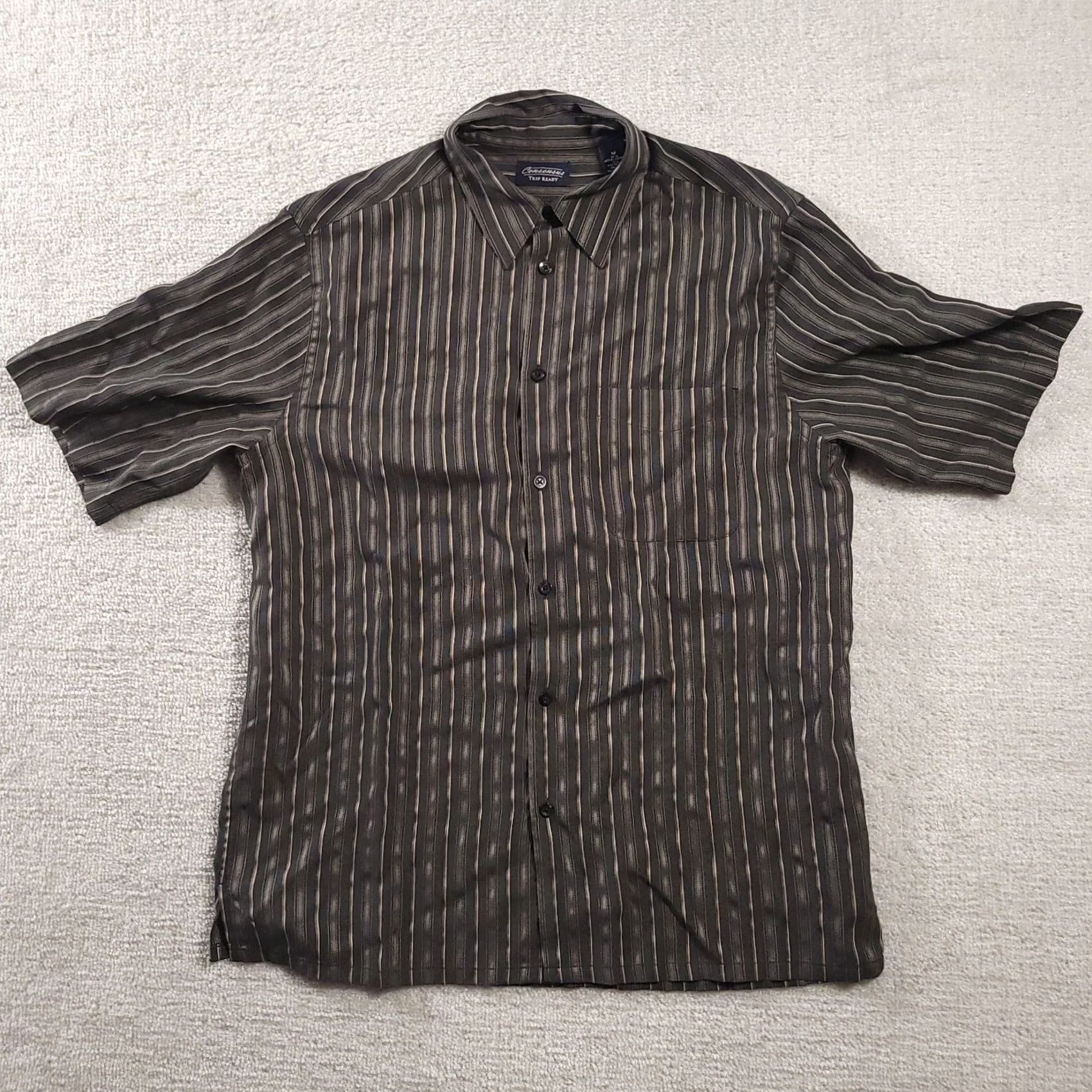 Vintage Consensus Trip Ready Short Sleeve Lightweight Camp Shirt Men's Medium Gray Size US M / EU 48-50 / 2 - 2 Thumbnail