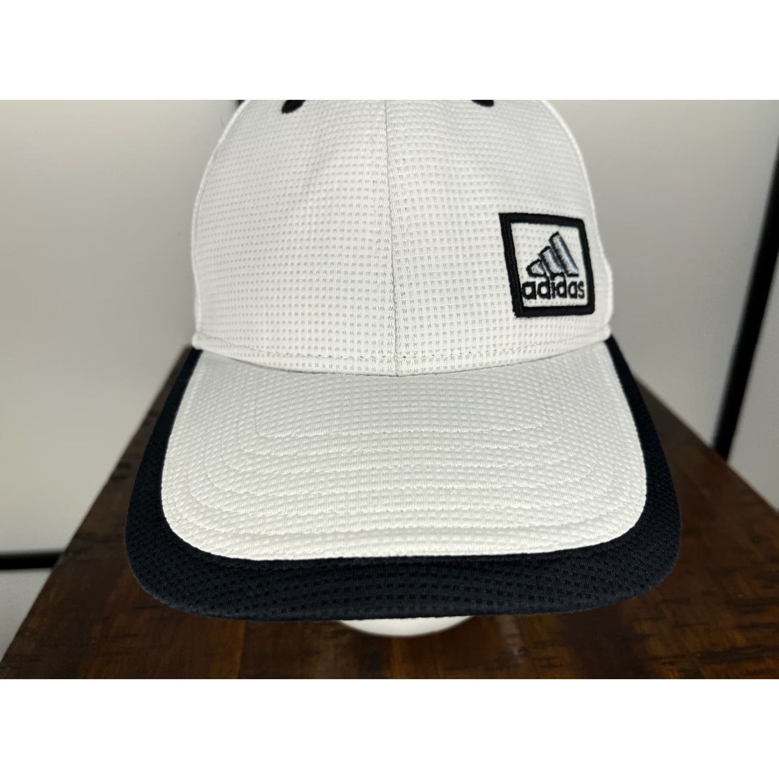 Adidas Adidas Hat Adult Medium White Cotton Polyester Blend Climalite Golf Fitted Mens Size ONE SIZE - 3 Thumbnail