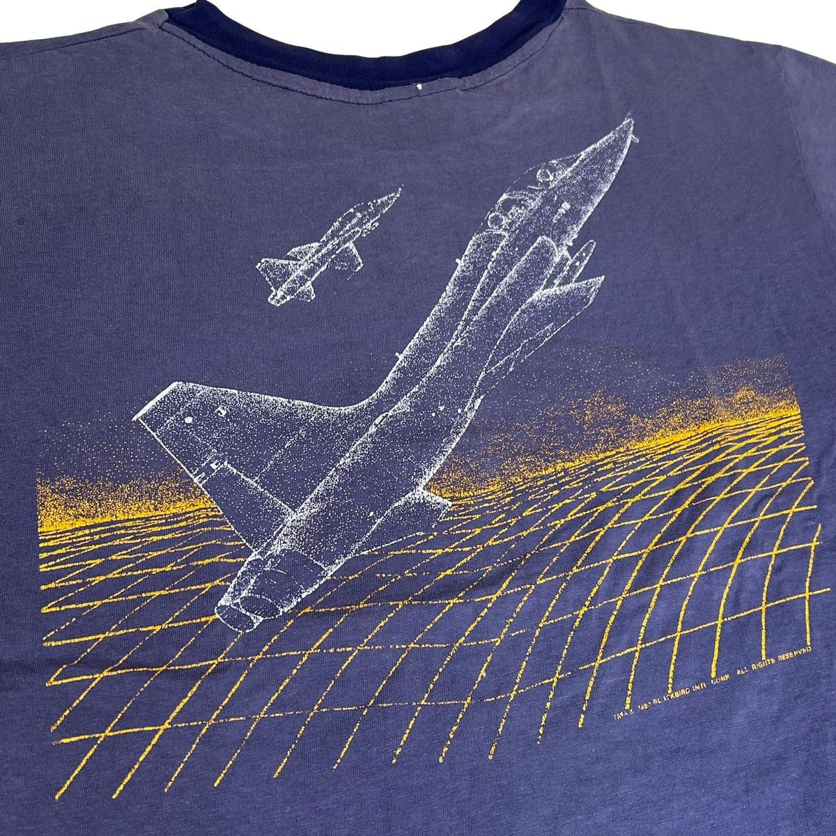 Hanes 1983 AT-38 Fighter Jet Blackbird Aircraft Vintage T Shirt Size US XL / EU 56 / 4 - 2 Thumbnail
