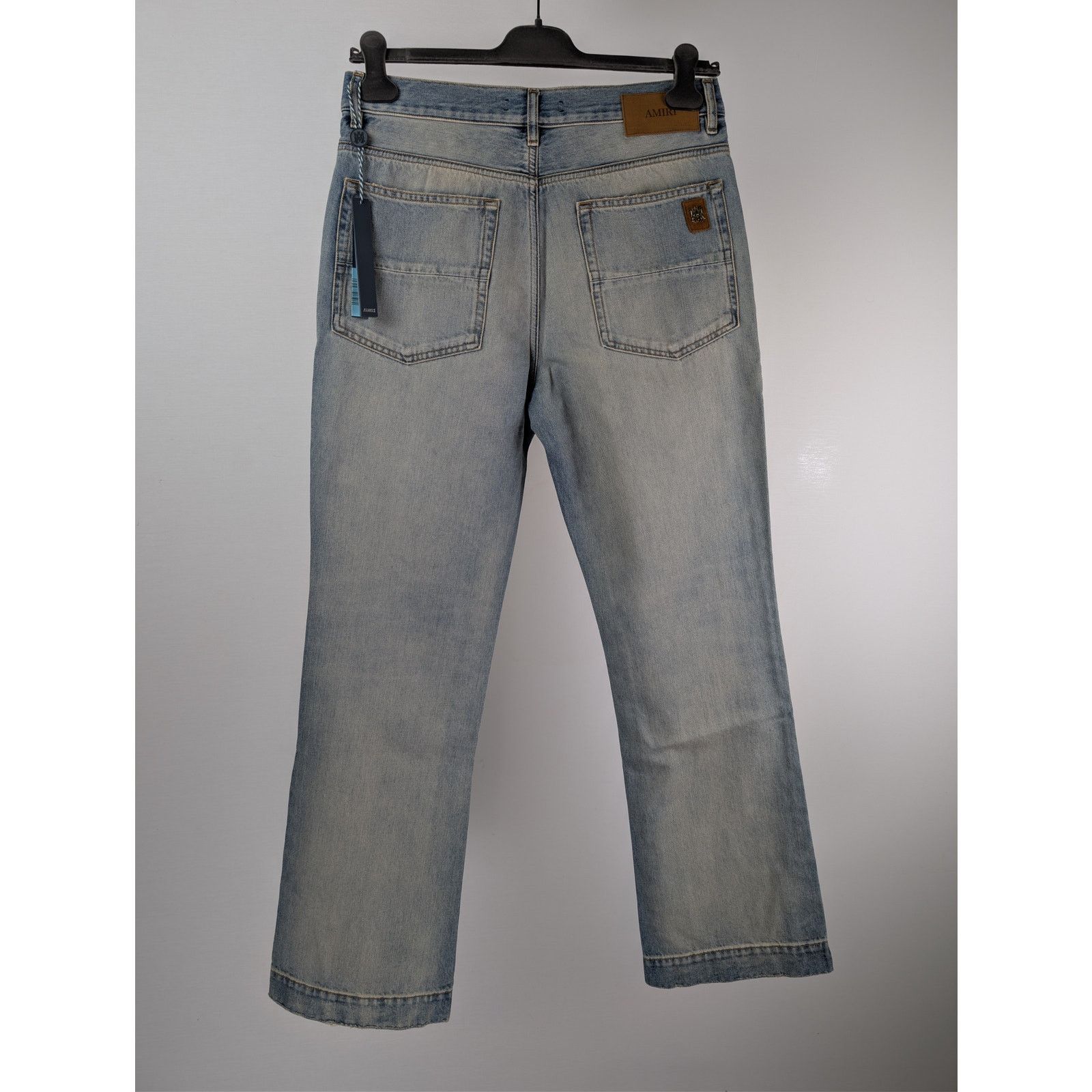 Amiri o1rshd1 Amiri Straight Leg Flare Jean Denim Antique Indigo Size US 30 / EU 46 - 13 Thumbnail