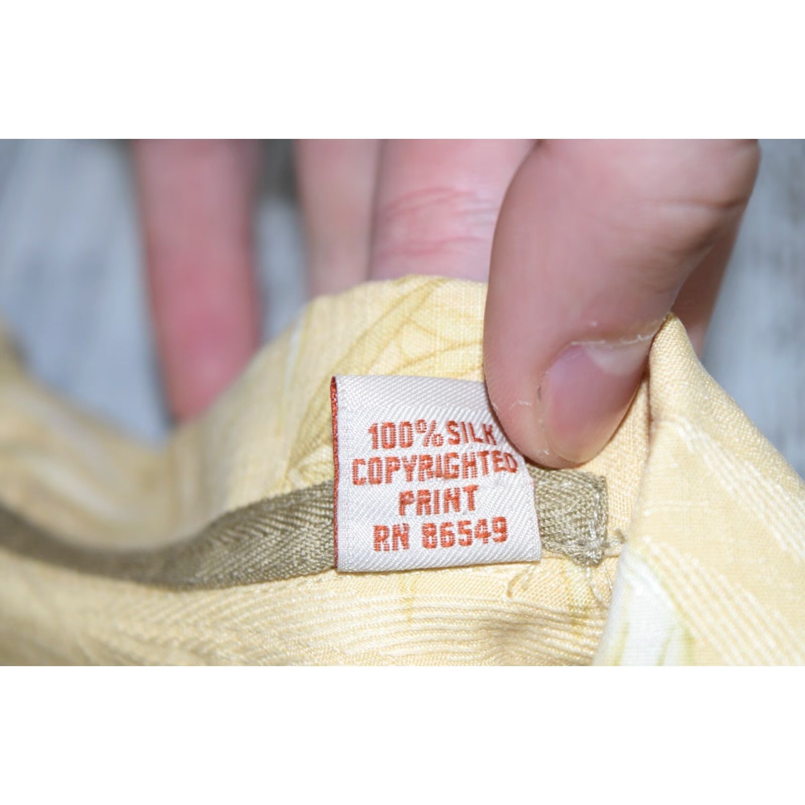 Tommy Bahama VINTAGE Tommy Bahama Hawaiian Shirt Men L Palm Fronds Silk Button-Up Short Sleeve Yellow Adult Large 100% Silk Mens Size US L / EU 52-54 / 3 - 7 Thumbnail