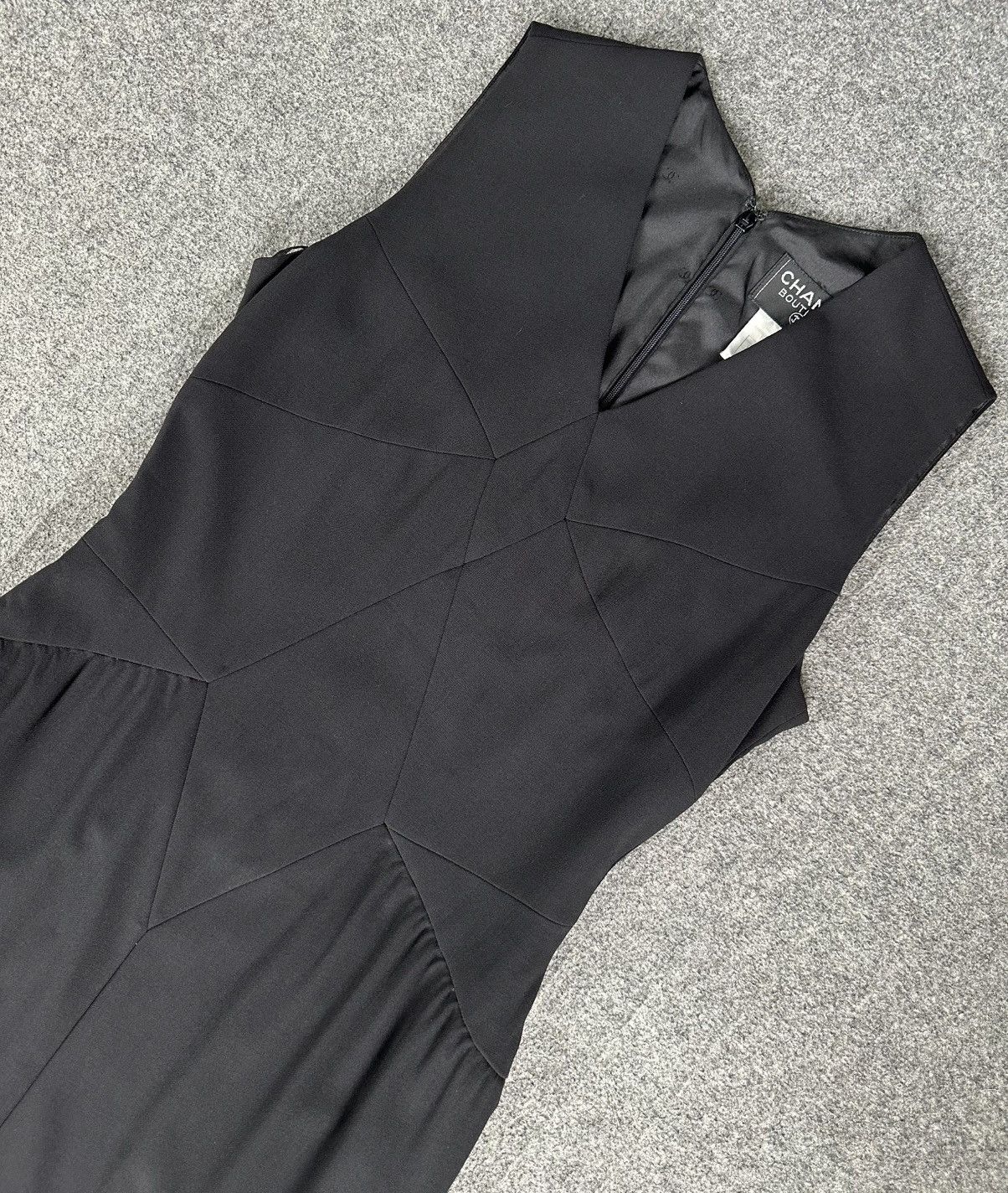 Chanel Chanel - Karl Lagerfeld S/S98 V-Neck Narrow Waist Wool Dress Size XS / US 0-2 / IT 36-38 - 5 Thumbnail